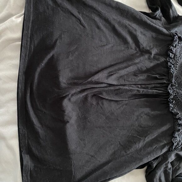 BODEN Broderie Frill Cotton Shirt Black ASO Kate Middleton - Picture 13 of 16